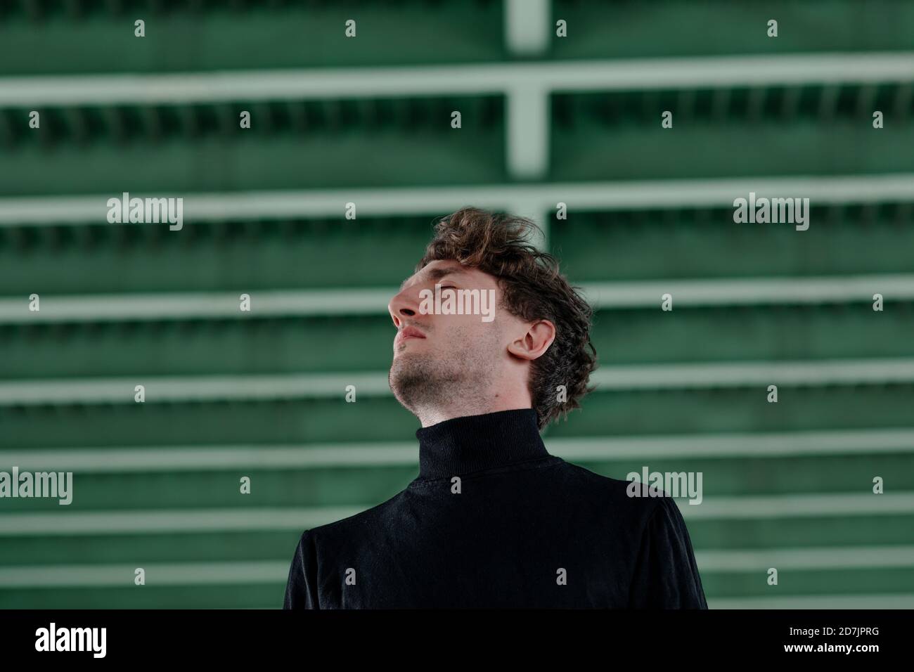 Man with eyes closed close up serious hi-res stock photography and ...