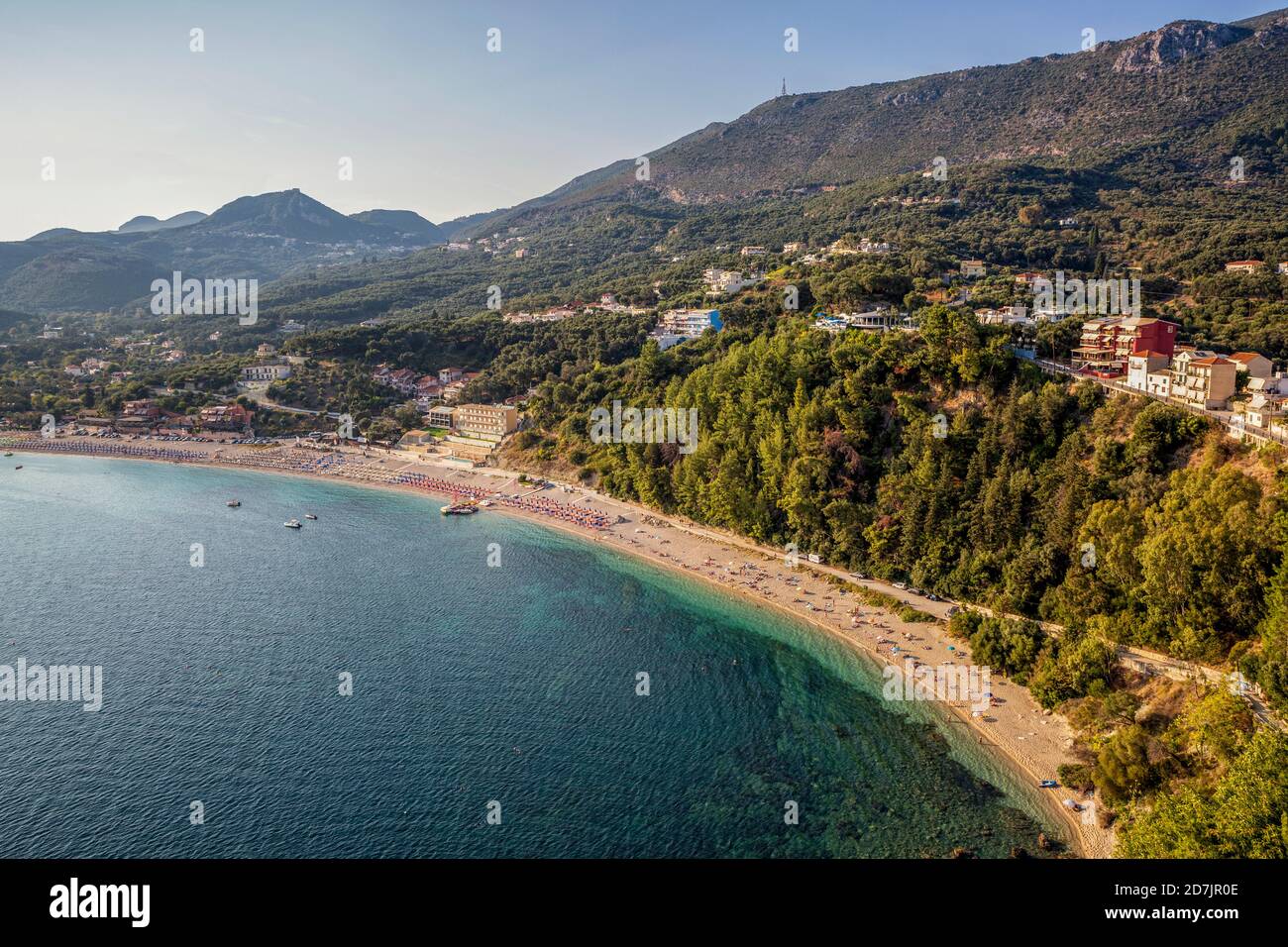 An Elevated View Of The Town Of Parga, Preveza Region, Greece Stock Photo -  Alamy