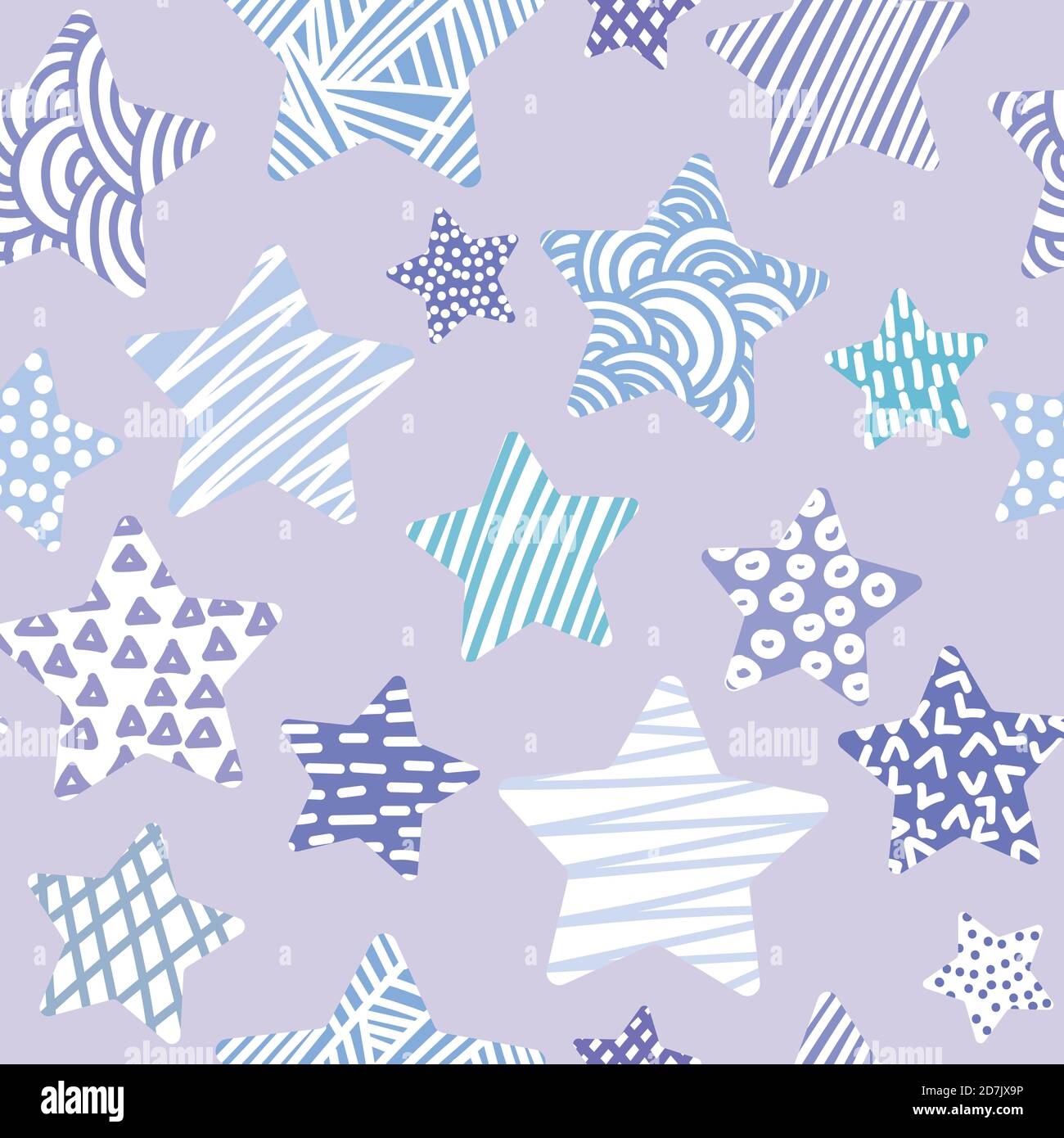 Cute seamless repeat pattern background with stars, blue stars. Sweet ...