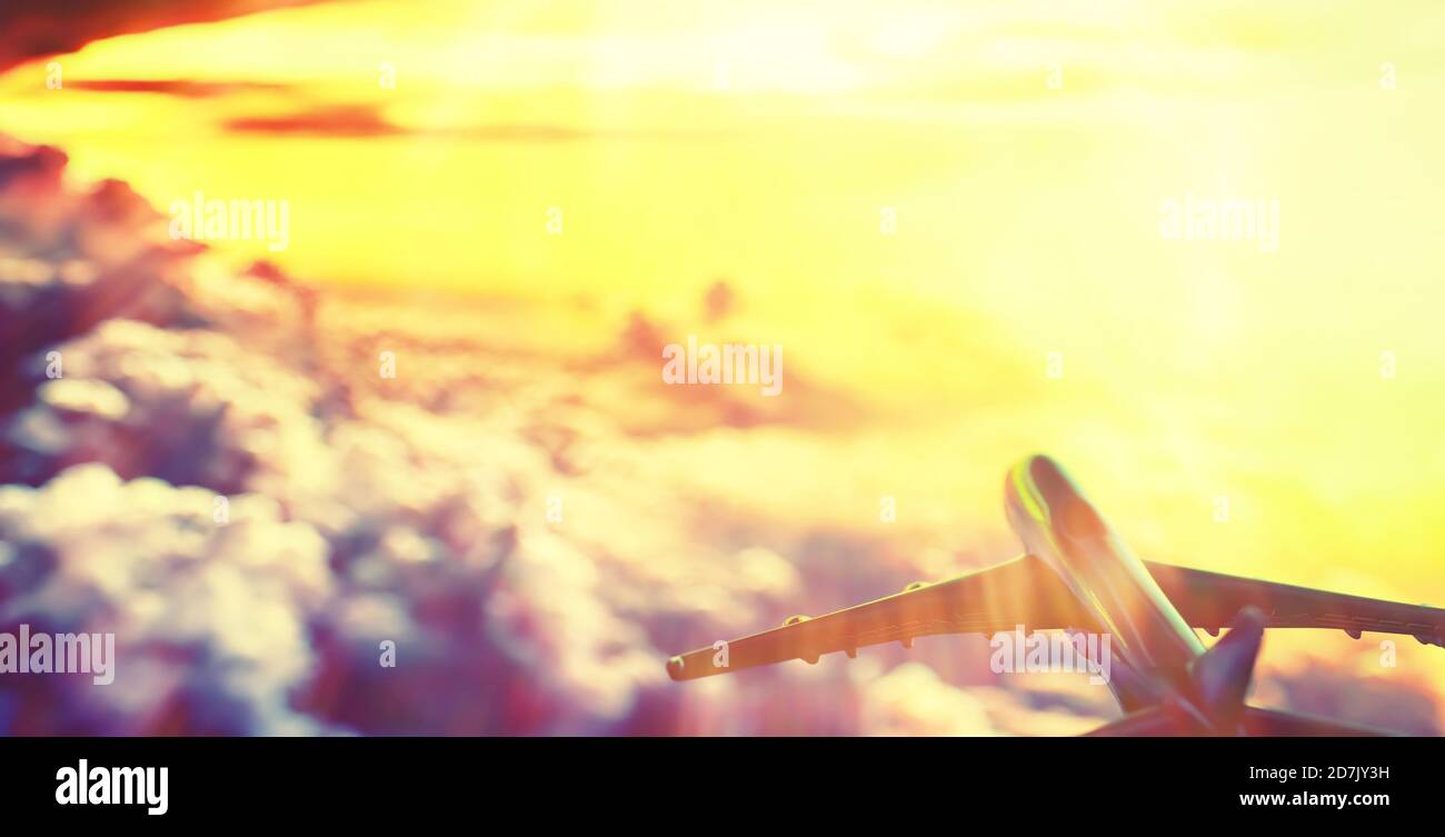 The plane flies in the sky above the clouds Stock Photo - Alamy