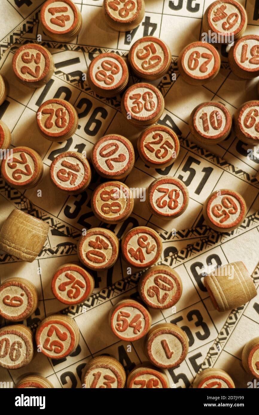 Photo lotto, table lotto, lotto game Stock Photo Alamy