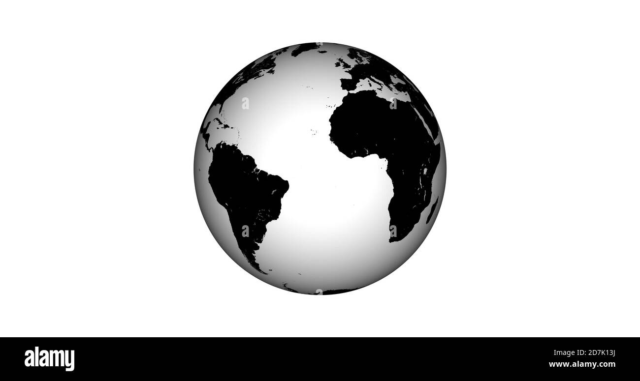 Black and white earth globe .Black and white earth isolate on