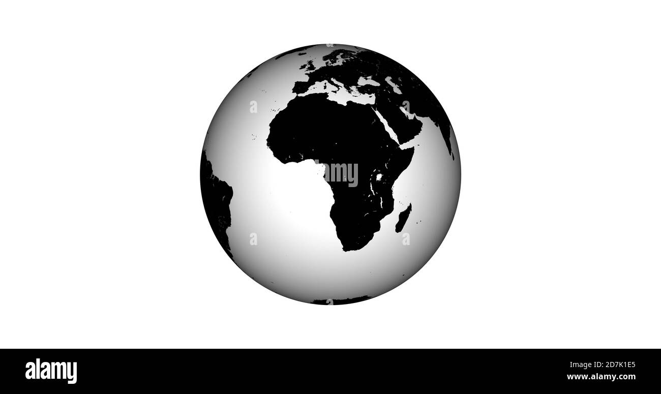 Black and white earth globe .Black and white earth isolate on