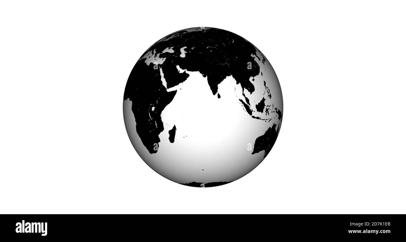 Black and white earth globe .Black and white earth isolate on