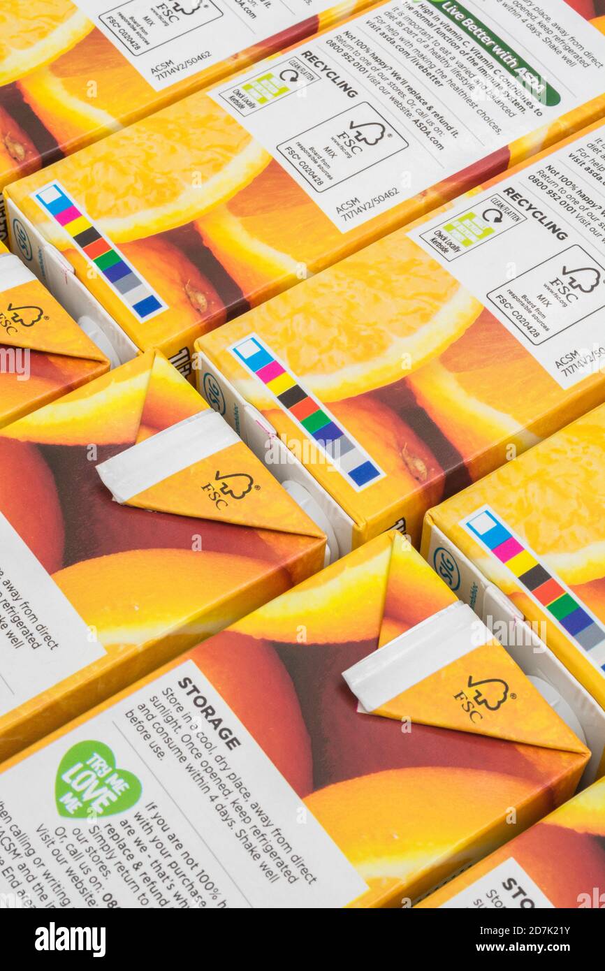 Colour registration strip on ASDA food packaging. For CMYK process