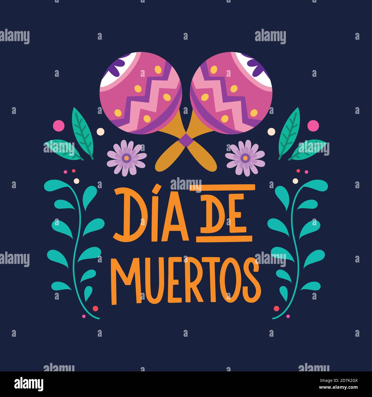 Dia de los muertos poster. Day of the Dead - Vector Stock Vector Image ...