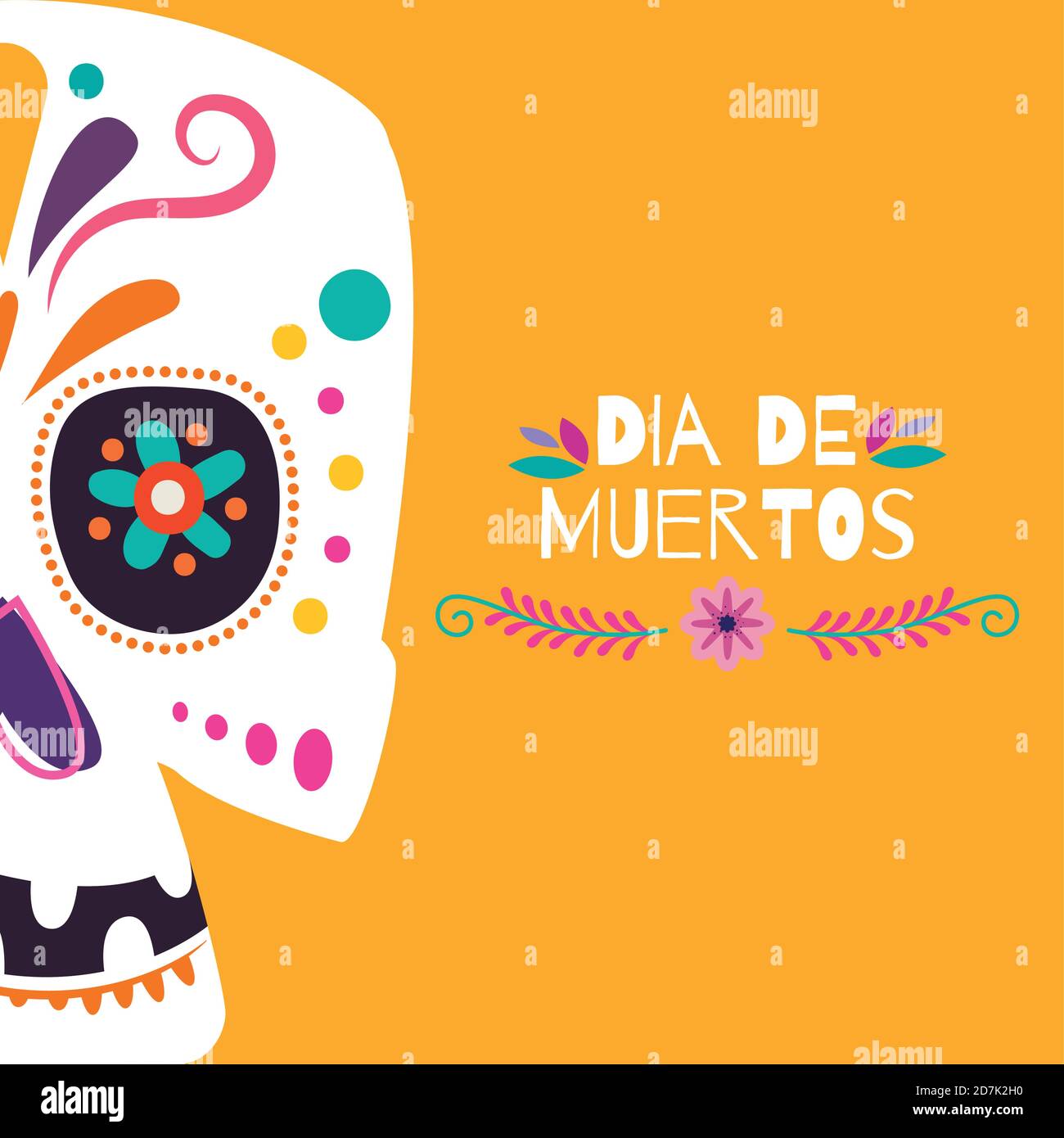Dia de los muertos poster. Day of the Dead - Vector Stock Vector Image ...
