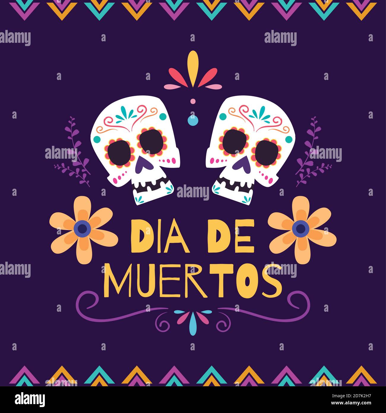Dia de los muertos poster. Day of the Dead - Vector Stock Vector Image ...