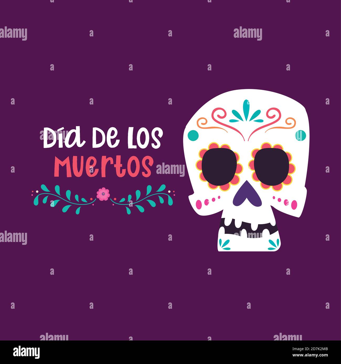 Dia de los muertos poster. Day of the Dead - Vector Stock Vector Image ...