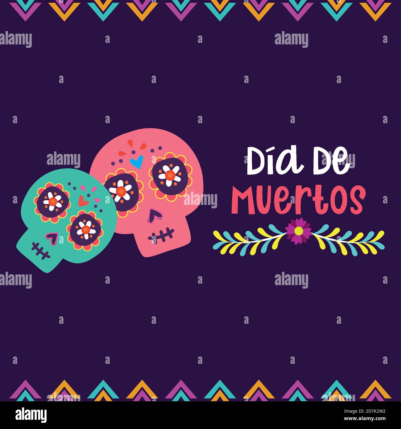 Dia de los muertos poster. Day of the Dead - Vector Stock Vector Image ...