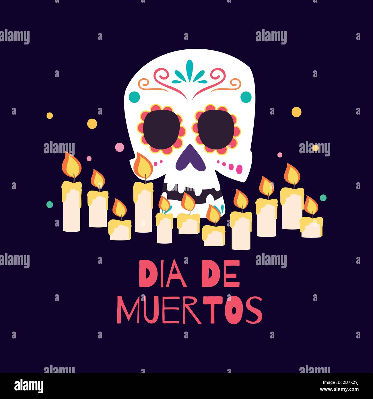 Dia de los muertos poster. Day of the Dead - Vector Stock Vector Image ...