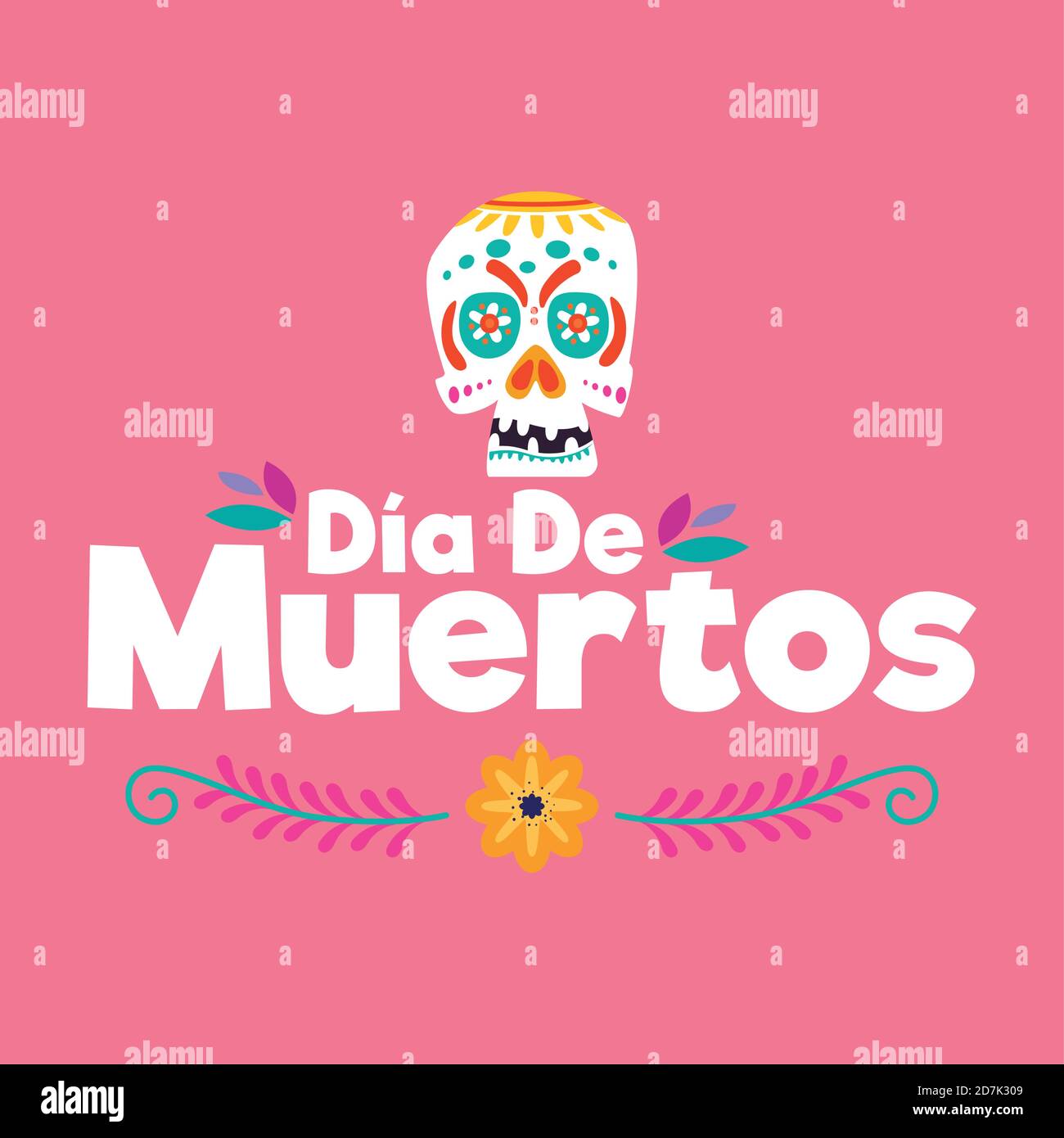 Dia de los muertos poster. Day of the Dead - Vector Stock Vector