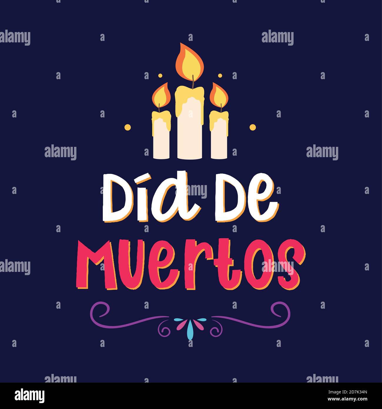 Dia de los muertos poster. Day of the Dead - Vector Stock Vector Image ...