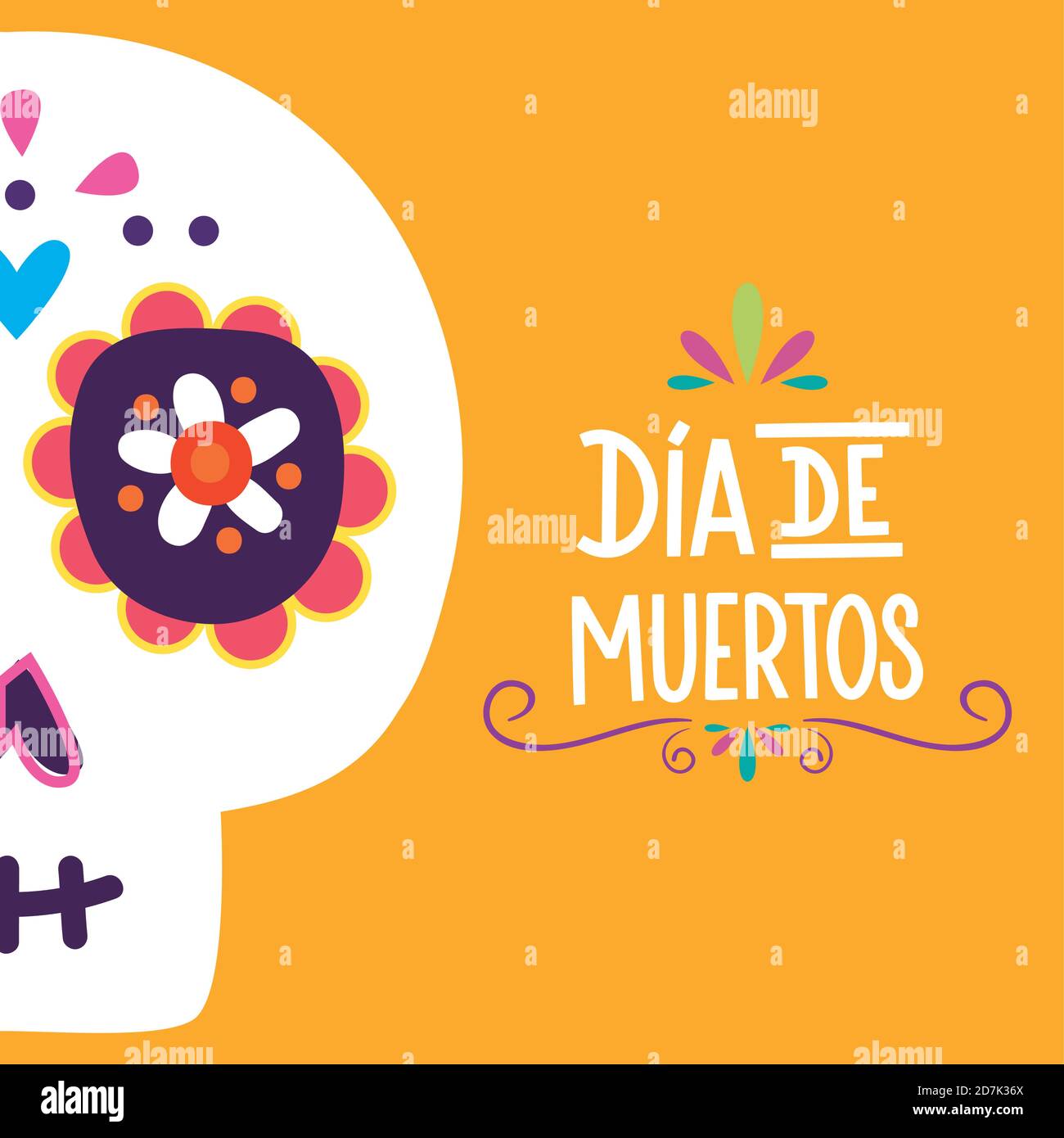 Dia de los muertos poster. Day of the Dead - Vector Stock Vector Image ...