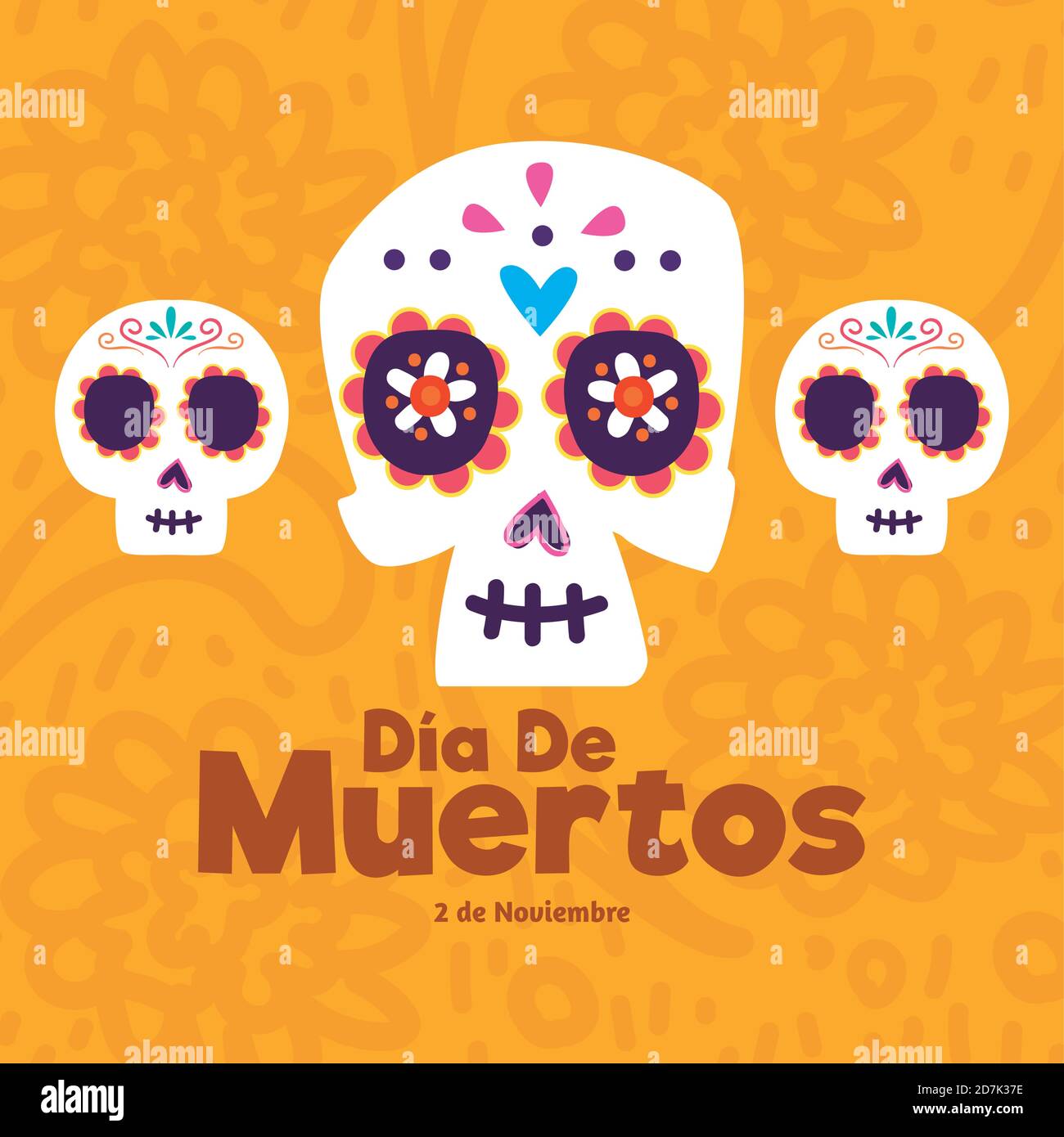 Dia de los muertos poster. Day of the Dead - Vector Stock Vector Image ...