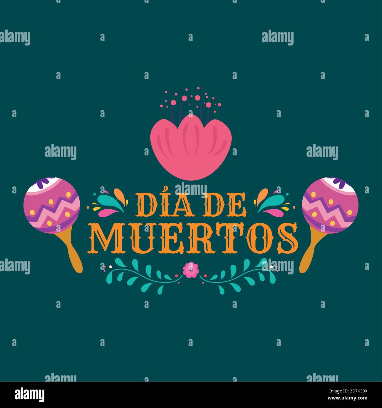 Dia de los muertos poster. Day of the Dead - Vector Stock Vector Image ...