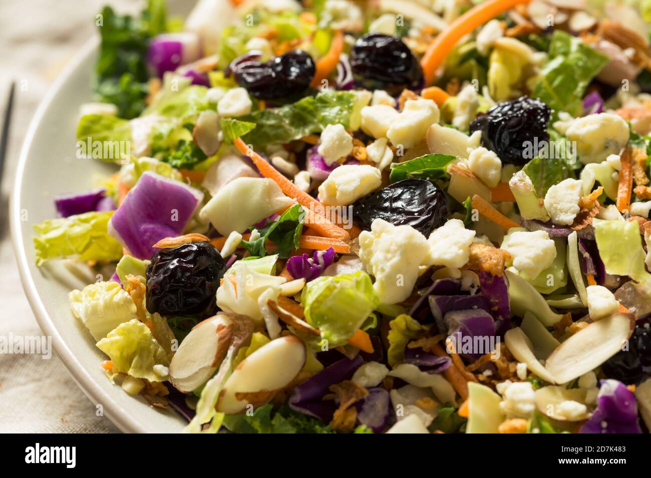 Healthy Organic Asian Salad with Cheese and Nuts Stock Photo Alamy