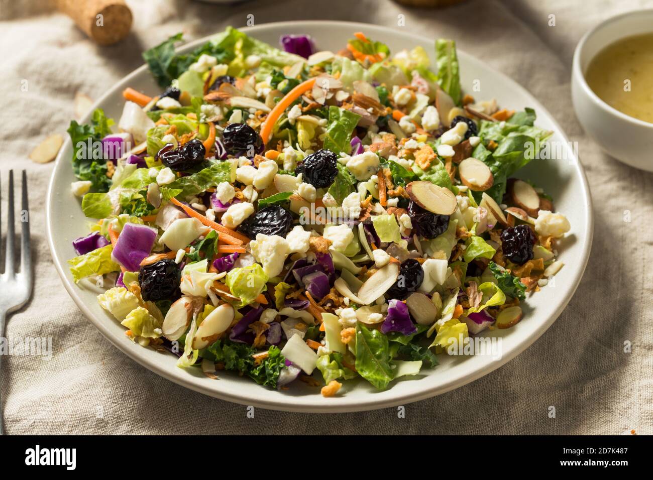 Healthy Organic Asian Salad with Cheese and Nuts Stock Photo Alamy