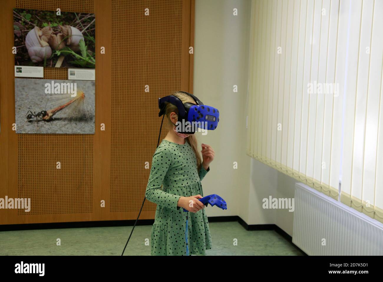 Virtual-Reality-Anwendung „Abenteuer Bodenleben“ im Rahmen museum4punkt0 im Senckenberg Naturkunde Stock Photo