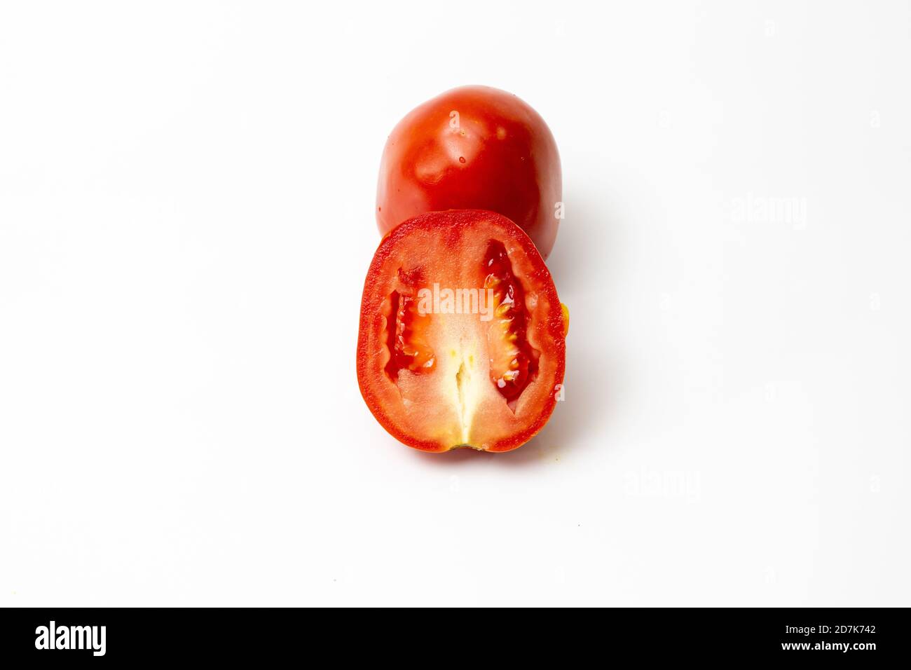 Isolated fresh red tomato Stock Photo