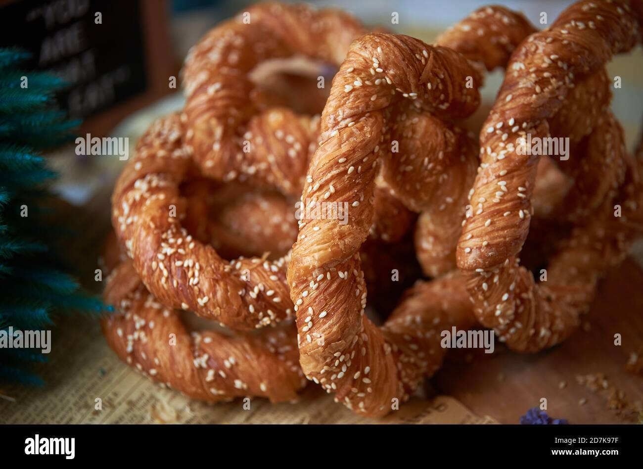 The homemade sesame seed pastry Stock Photo Alamy