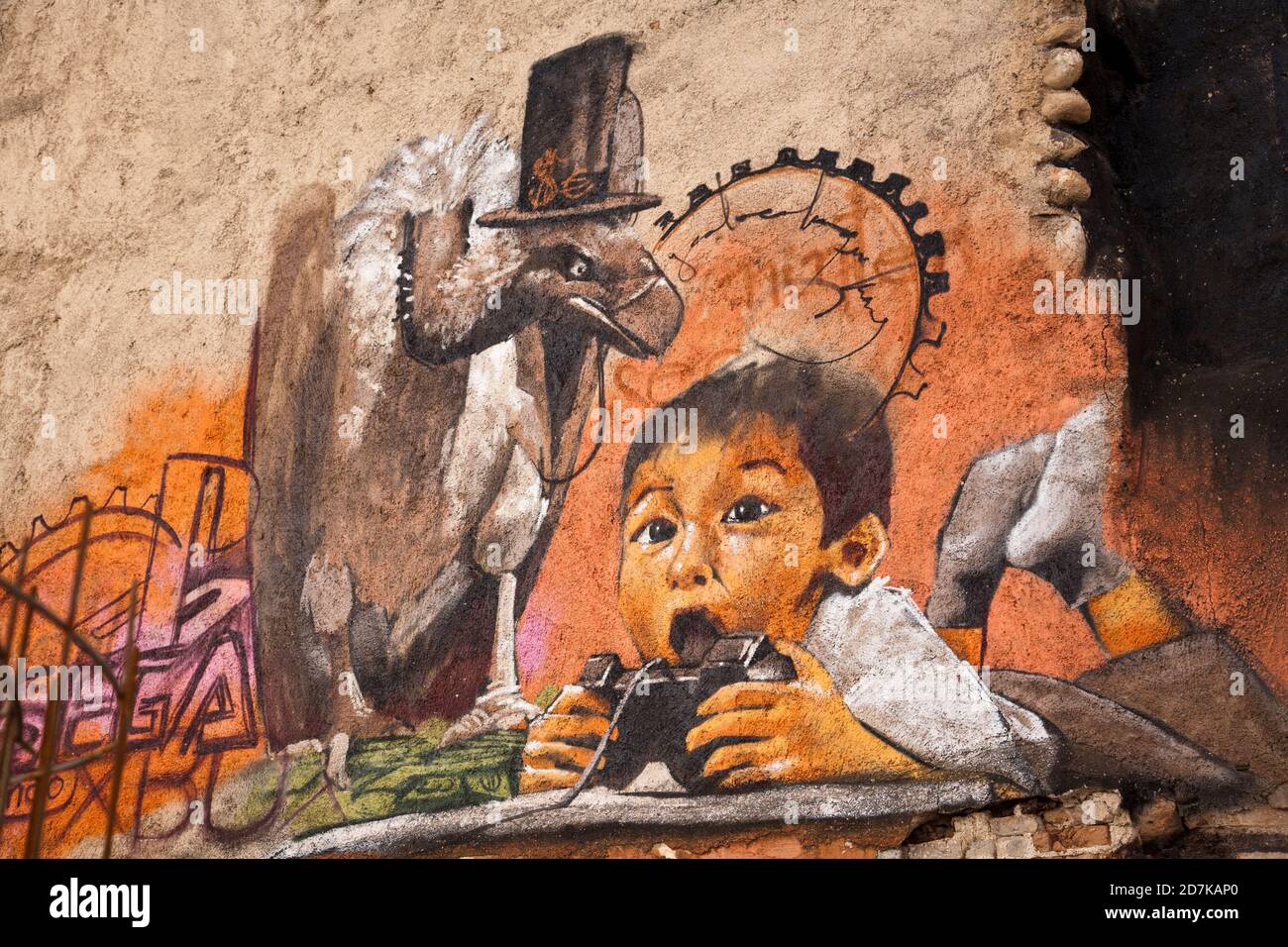 Murales, street art in Granada, Spain Stock Photo