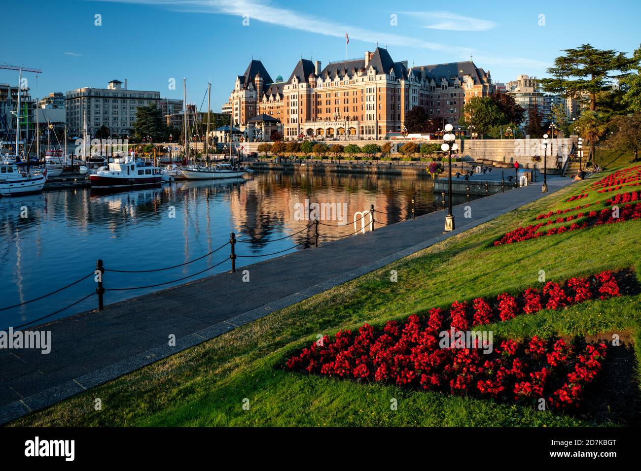 VICTORIA, CANADA - Jul 08, 2020: The Empress in the Victoria Inner Harbour, Victoria, BC Canada Stock Photo