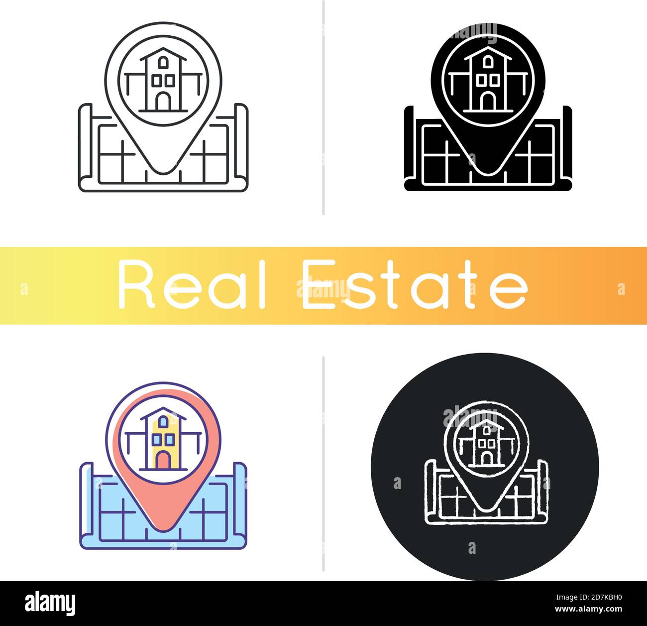 Home location color map hi-res stock photography and images - Alamy