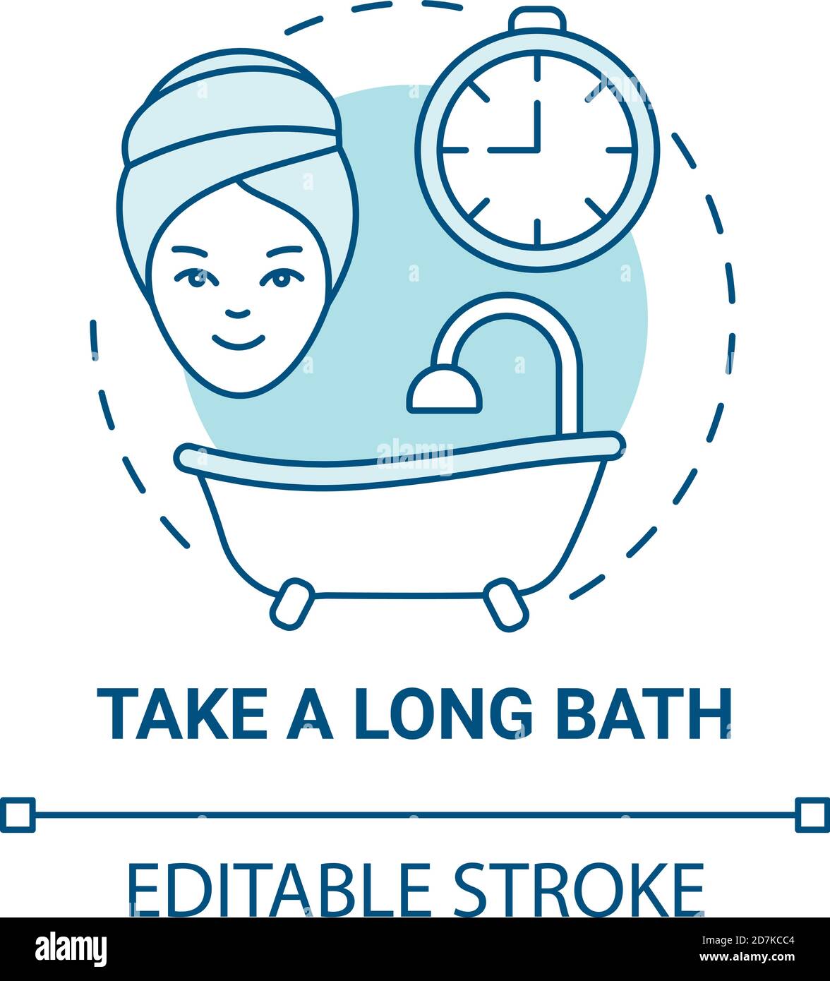 Take a long bath concept icon Stock Vector Image & Art Alamy