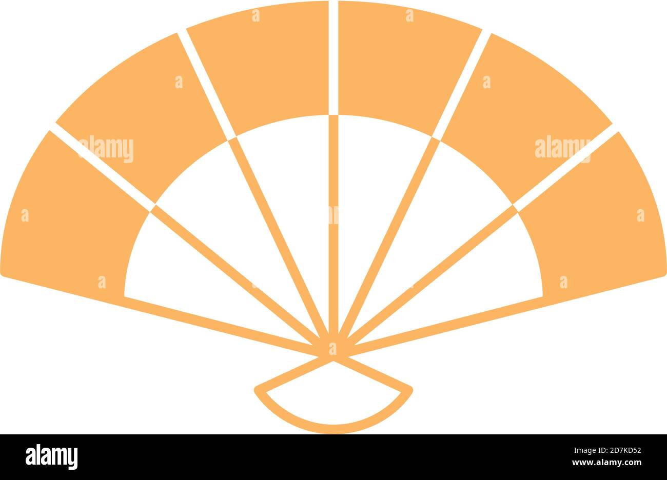 Geometric Line Ribbon Fan fan accessory classic oriental element decoration vector illustration ...