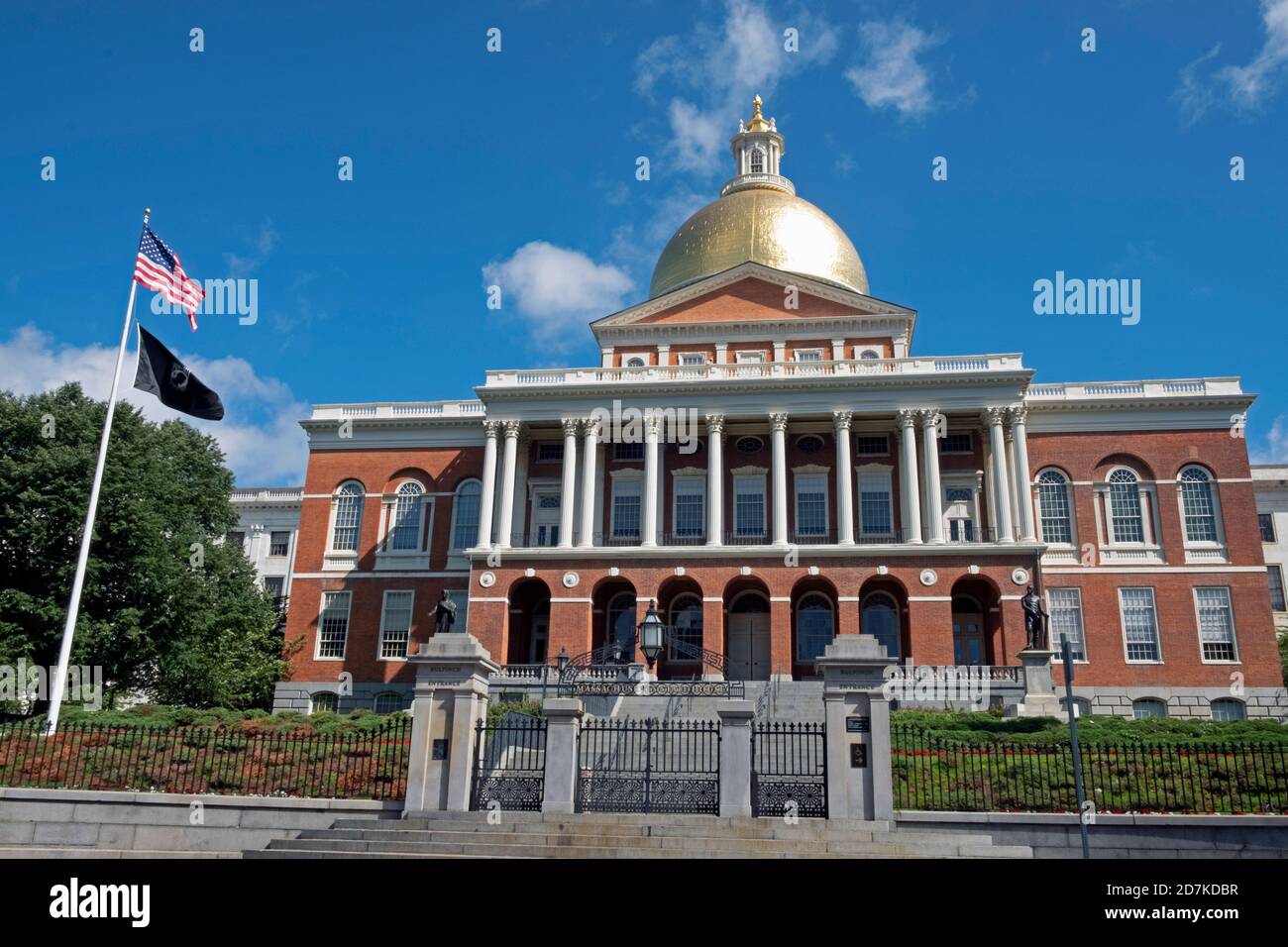 State Capitol Building Statehouse Boston Massachusetts, USA Stock Photo