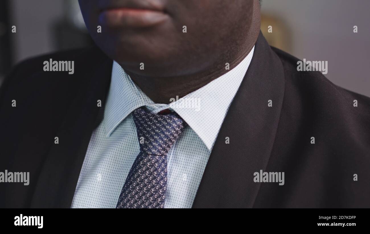 Stylish African Man in a Suit Close Up Shot. High quality photo Stock Photo