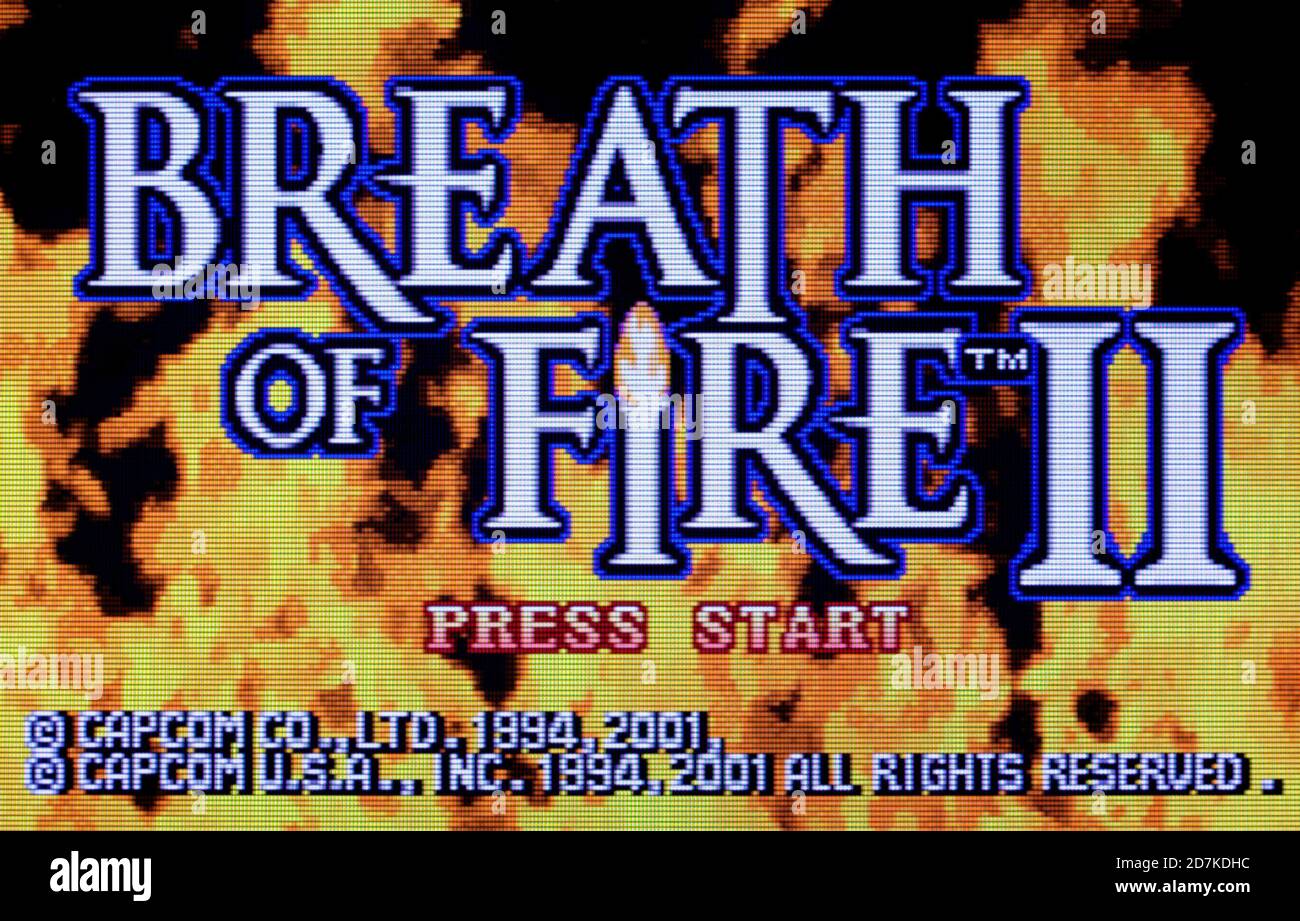 Breath of Fire II Nintendo Game Boy Advance Videogame Editorial use only Stock Photo Alamy