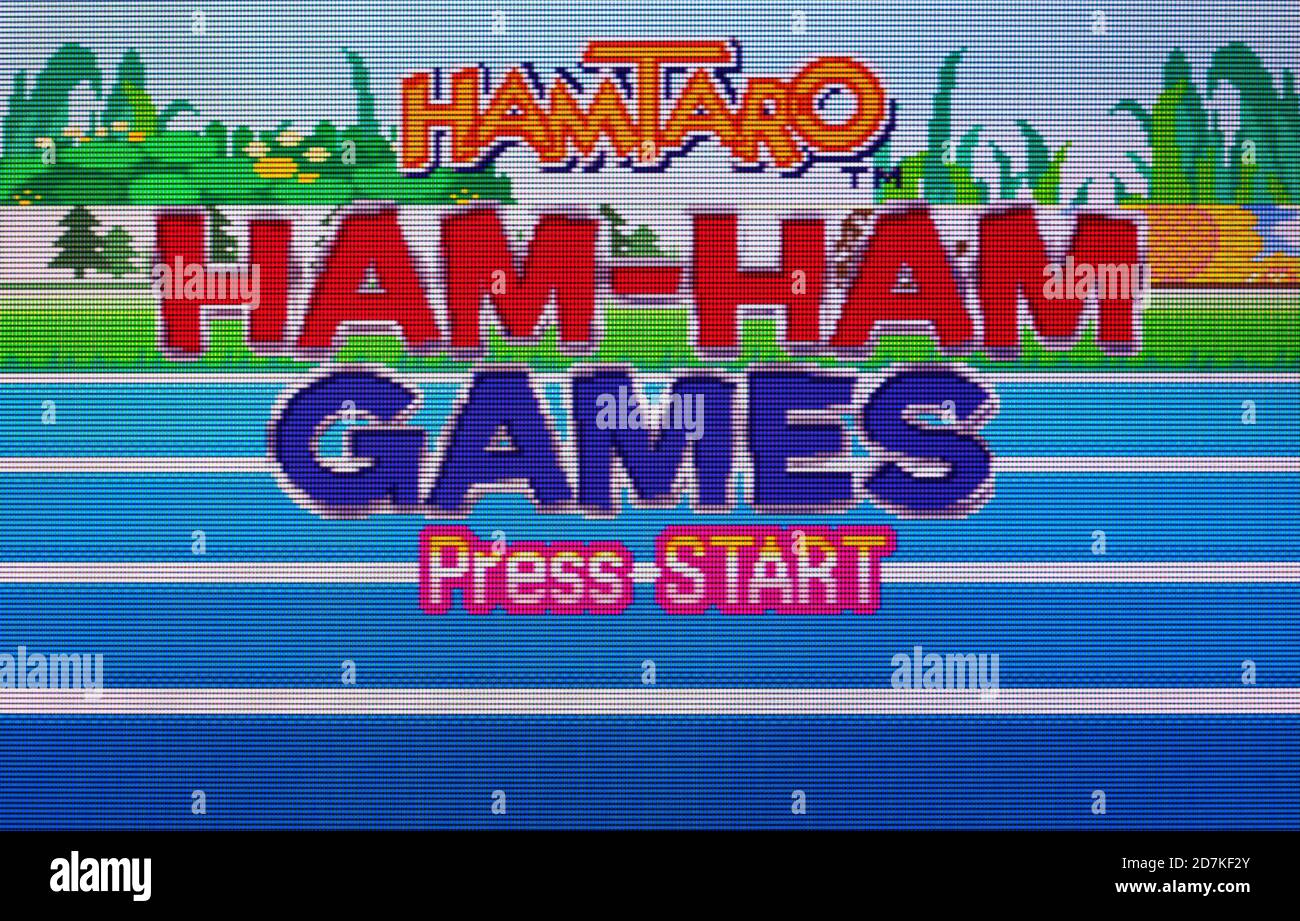 Hamtaro Ham-Ham Games - Nintendo Game Boy Advance Videogame - Editorial use only Stock Photo