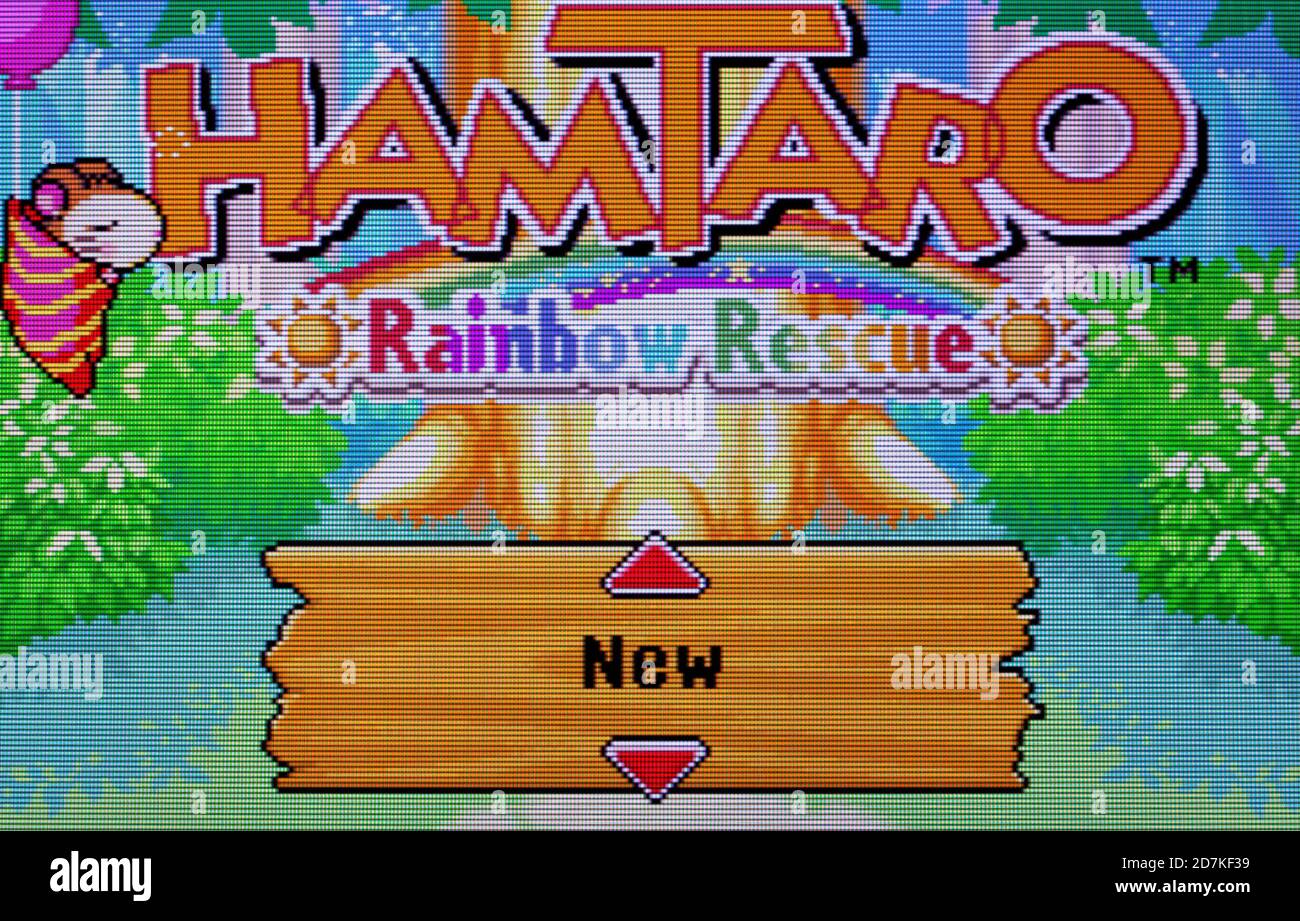 Hamtaro - Rainbow Rescue - Nintendo Game Boy Advance Videogame - Editorial use only Stock Photo