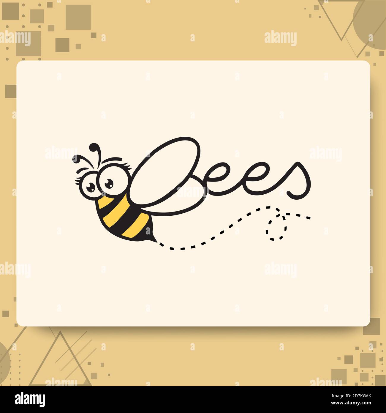bees logo. Cute Bee design vector for kids Stock Vector Image & Art - Alamy