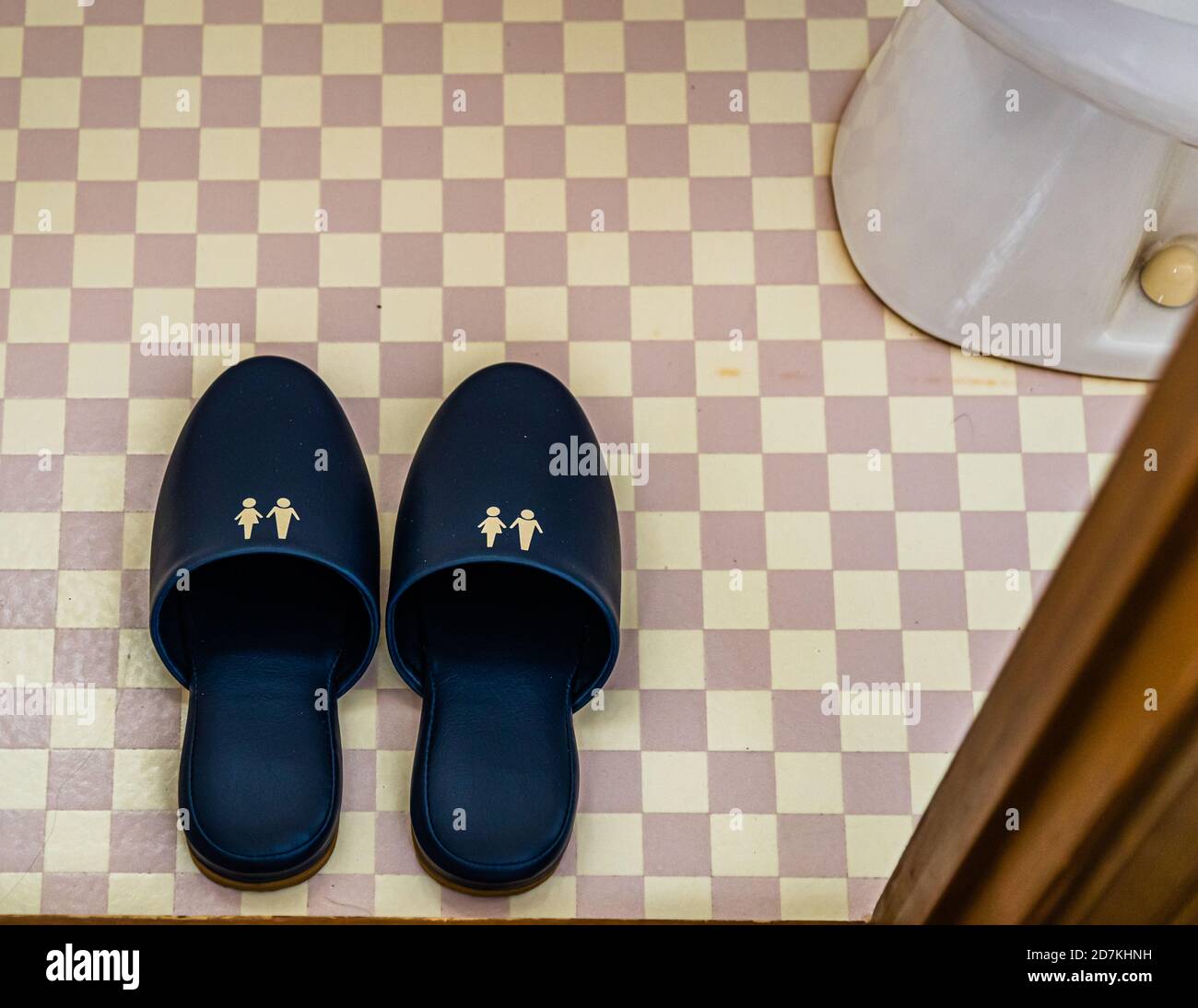 Toilet slippers in Nishiizu-Cho, Japan Stock Photo