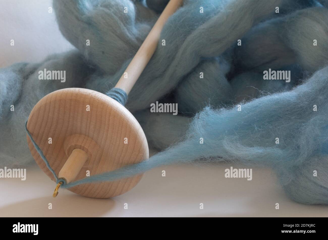 Drop Spindle Handmade Wool Yarn Stock Photo 577030477