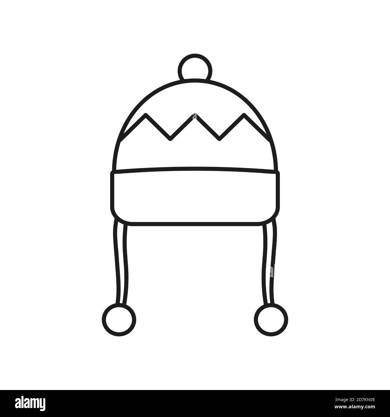 Black and white winter hat 2025