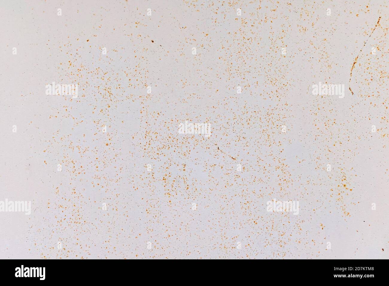 Painted metal wall with fine corrosion points. Stock Photo