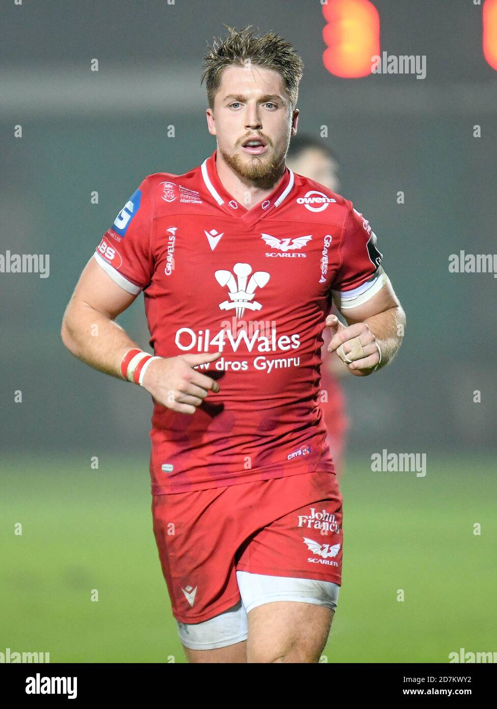Stadio Comunale di Monigo, Treviso, Italy, 23 Oct 2020, Tyler Morgan (Scarlets) during Benetton Treviso vs Scarlets Rugby, Rugby Guinness Pro 14 match - Credit: LM/Ettore Griffoni/Alamy Live News Stock Photo