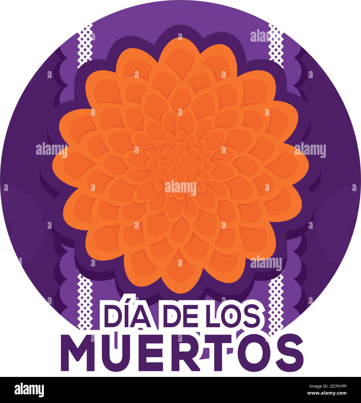 Dia de los muertos poster with a flower - Vector Stock Vector Image & Art -  Alamy