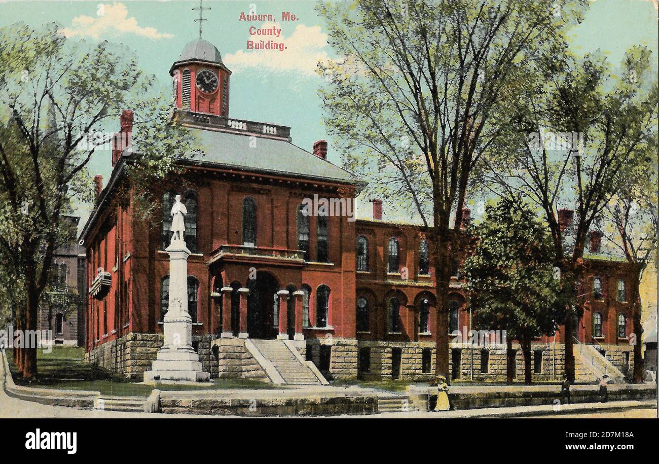 Auburn Maine County Building Stock Photo Alamy