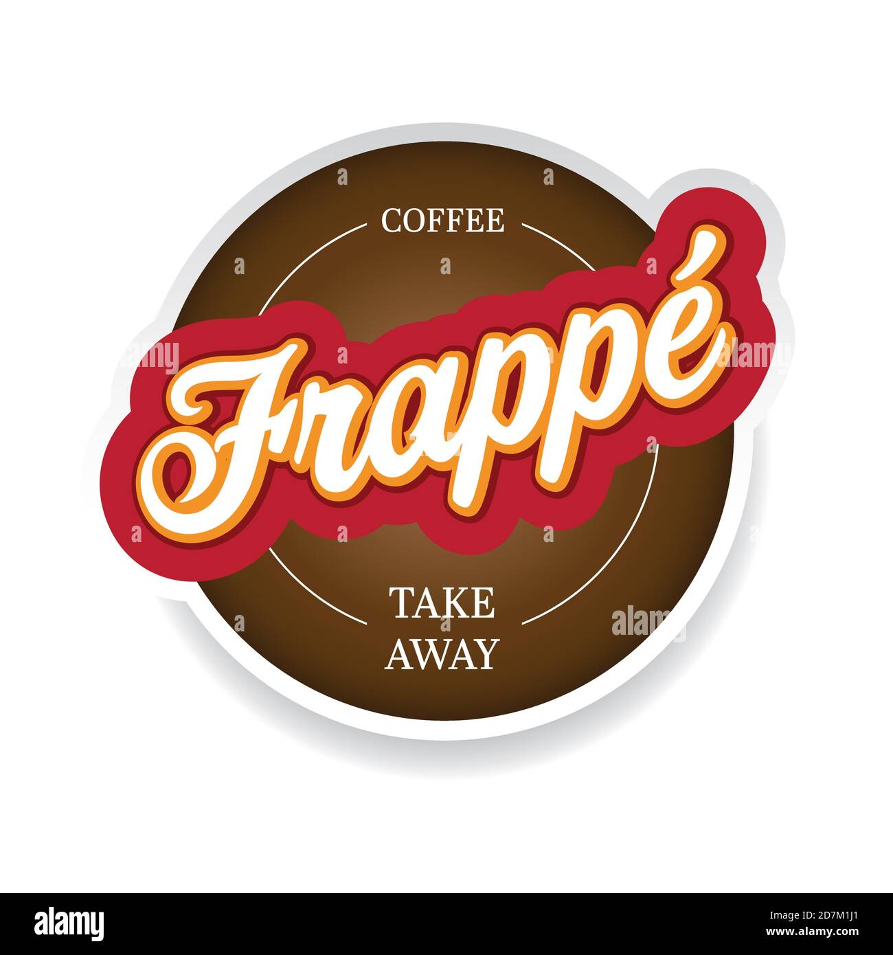 Coffee Frappe Take Away vector Stock Vector