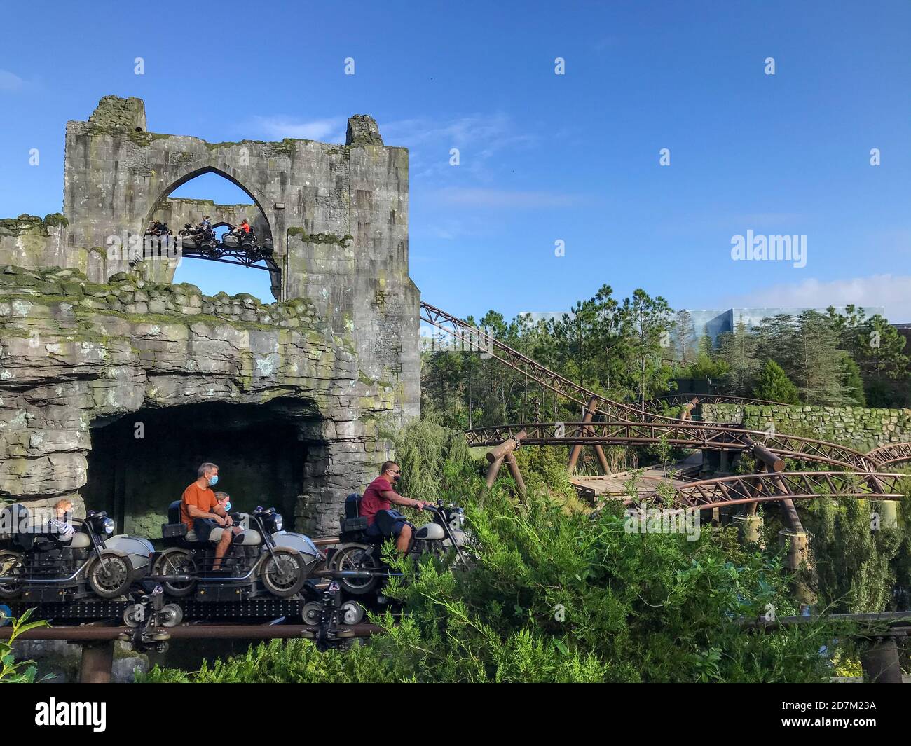 Orlando,FL/USA10/22/20 The exciting Hagrid's Magical Creatures roller