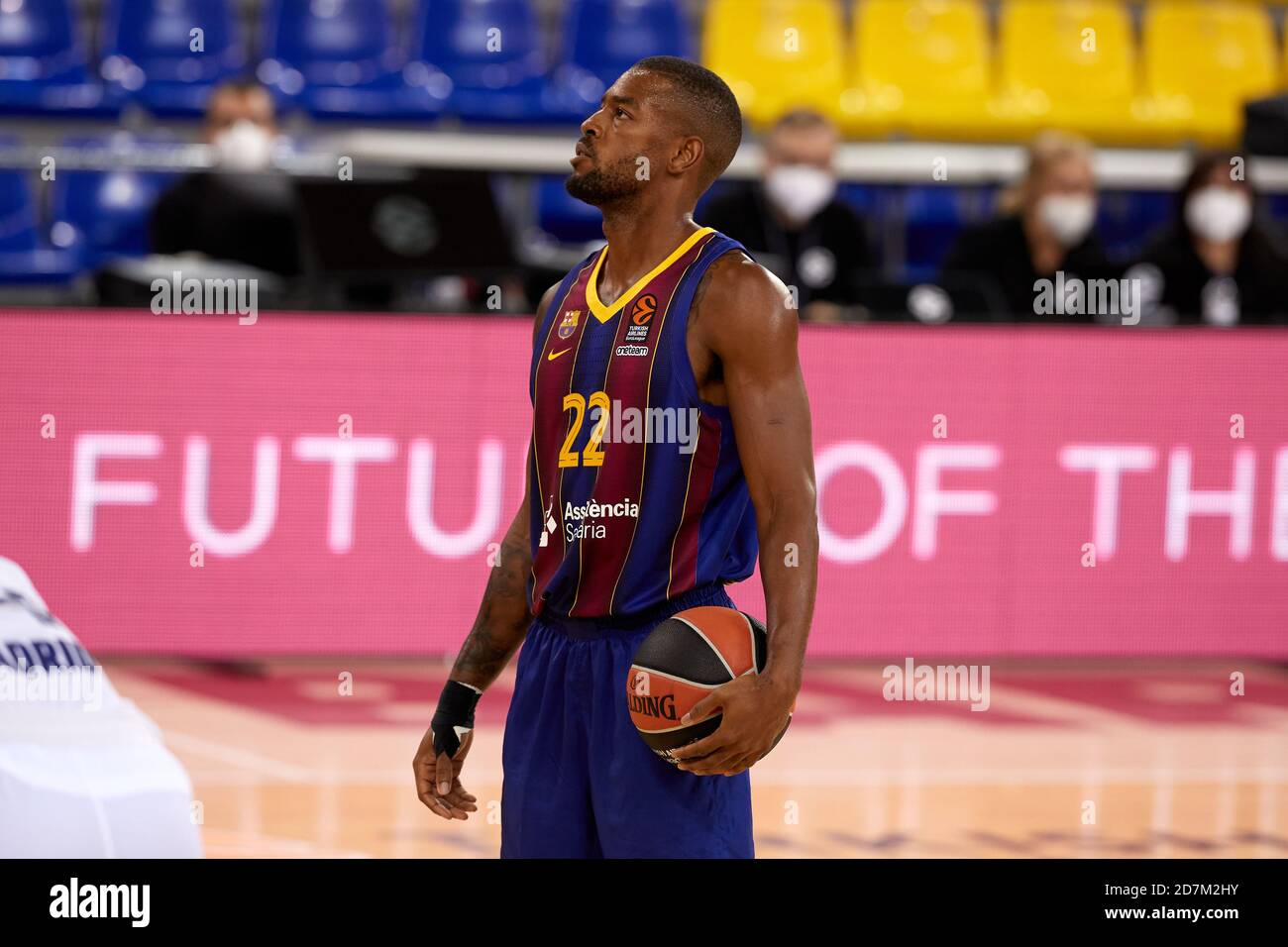 Barcelona, Spain. 23rd Oct 2020. Cory Higgins of FC Barcelona during the Turkish Airlines EuroLeague match between FC Barcelona and Real Madrid at Palau Blaugrana on October 23, 2020 in Barcelona, Spain. Credit: Dax Images/Alamy Live News Stock Photo