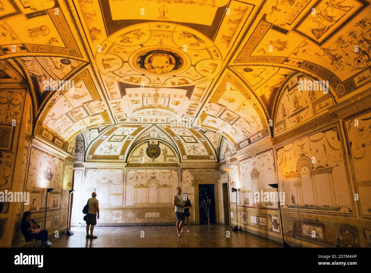 The Library - Sala della Biblioteca in CastelSant'Angelo Rome Vatican Italy Stock Photo