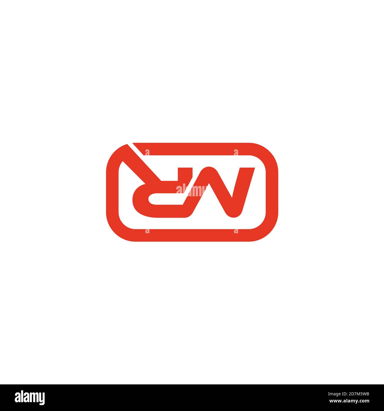 abstract letter dw circle infinity line symbol logo vector Stock Vector