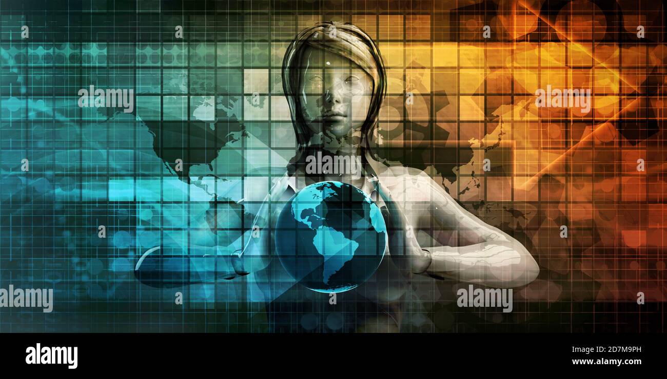 Science Technology and 3d Genetic Atomic Concept Stock Photo