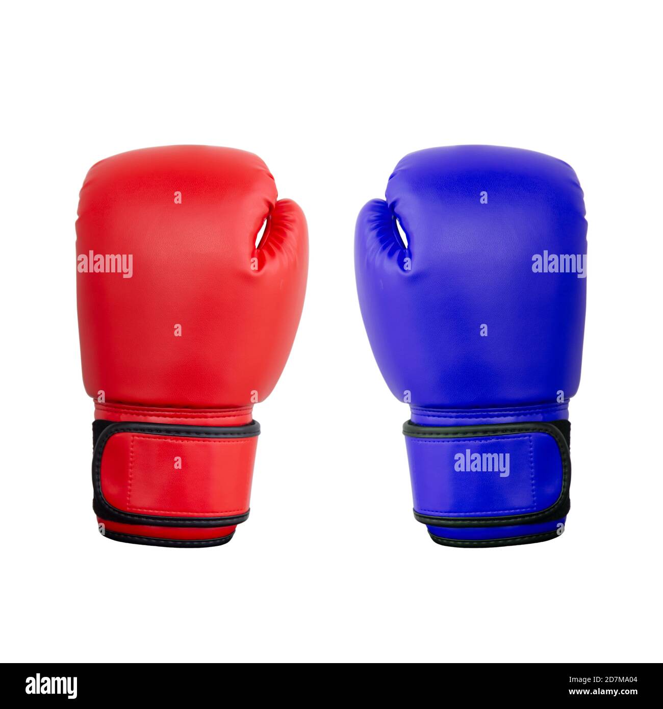 Red and blue boxing gloves isolated on white background Stock Photo Alamy
